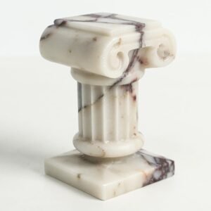 Marble Roman Pillar Statues Small Sculpture Decor for Coffe Table, Decorative Pillar for Living Room Bedroom Bookshelf Display, Mini Roman Columns for Weddings & Valentines, Tabletop Elegant Statue