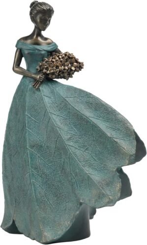 Guichifun Fairy Statue Collection Home Decoration – Leaf Angel Girls Resin Modern Table Decor for Living Room Office Sculpture Decor for Women Indoor Rustic Figurines Gift 5 x 3 x 7.5 Inch