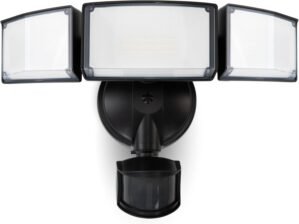 LUTEC 72W 7500LM LED Security Lights Motion Sensor Light Outdoor, 5000K Daylight, IP65 Waterproof, Dusk to Dawn, 3-Head Motion Detected Flood Light for Garage, Yard, Porch(Black)