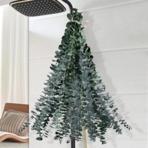 12PCS Dried Eucalyptus for Shower Hanging – 17” Real Large Preserved Eucalyptus Stems Green Home Decor, 100% Made from Fresh Eucalyptus Leaves, Bathroom Shower Decor, Wedding, DIY
