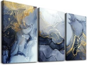 Abstract Wall Decor for Living Room Bedroom Wall Art, Ink painting Wall Artworks Hang Pictures for Office Decoration, 12x16inch/Piece, 3 Panels Home Posters