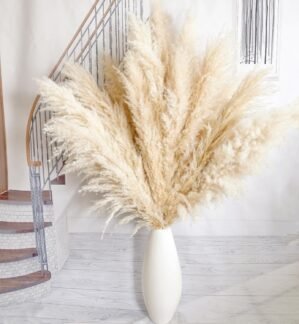 10pcs 40” Pampas Grass Tall Decor – Pompas Floral, Tall pampas grass for Floor Vases, Living Room Floor, Floor Plants, Plumas Para, and Grass Wall Decor