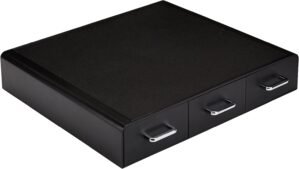 Amazon Basics K-Cup Compatible Coffee Pod Storage Drawer, 3 Easy-Open Drawers, 36 Pod Capacity, Black