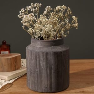 Rustic Vases for Home Decor. Ceramic Vase for Dining Table Decor. Terracotta Decorative Vase 6.1IN. ZSHLXM