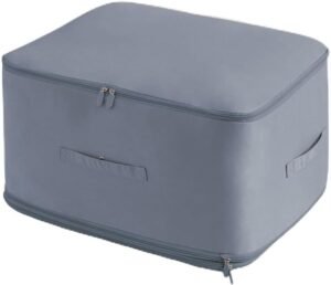 Ultra Space Saving Self Compression Organizer, Self Compression Moving Organizer Bags, 2024 New Heavy Duty Moving Bags Space Saving Self Compression Organizer for Comforters (Dark Blue, Large)