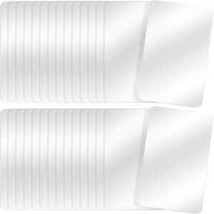 Tecmisse 30 PCS Plastic Placemat Heat Resistant Washable Table Mats, Clear Placemats for Table, Dining, Kitchen, Crafting and Shelf Liner, 17 x 11 Inch