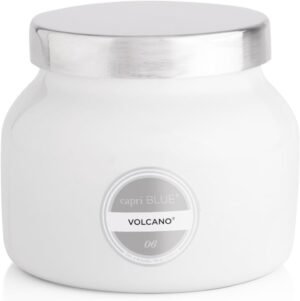 Capri Blue Volcano Scented and Luxury Glass Jar Candles for Home Scented with Tropical Fruit & Sugared Citrus – Soy Wax Blend, White Color (8 Oz)