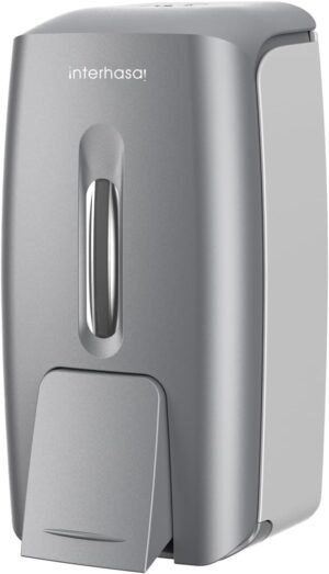Soap Dispenser Wall Mount 28oz Commercial Hand Soap Dispenser for Bathroom Liquid Gel Hand Sanitizer Dispenser No Drilling Silver