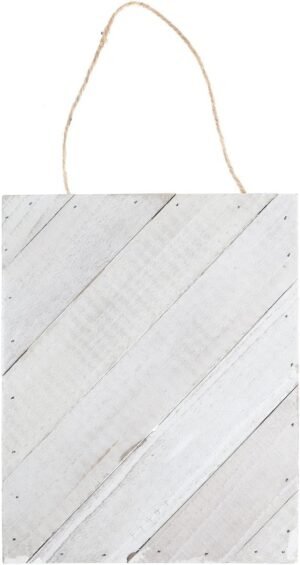 Hampton Art Plank Diagonal 8″ X 10″ White, Wood Plaque, Wood Sign Blank, Blanks, Wooden Plaques, Blank Signs for Crafts, Wooden Sign Blank, Planks for Crafts