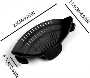 1pcs Silicone Strainer, Pot Strainer, Adjustable Clip On Pantry Drainer for Pans & Bowls, Kitchen Pot Strainer