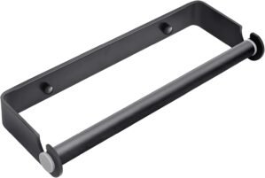 Under Cabinet Paper Towel Holder, Adhesive or Drill Mount Paper Towel Holder, Wall Mount Paper Towel Holders for Kitchen or Bathroom (Black)