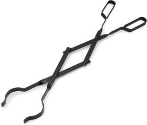 Stanbroil Outdoor Campfire Fireplace Tongs, 26″ Long, Log Grabber, Black
