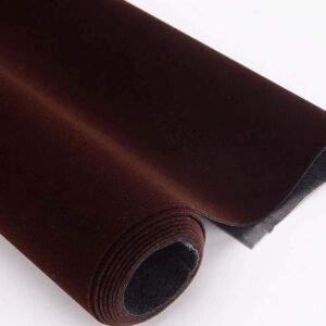 Self Adhesive Velvet Flocking Liner for Jewelry Drawer Art Crafts DIY Project Coffee Color Velvet Fabric Peel and Stick Drawer Velvet Liner 17.7″ x 78.7″
