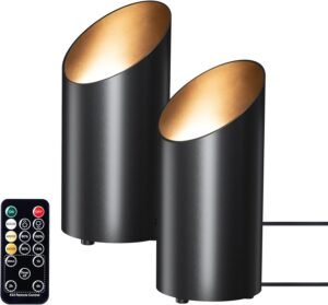 Brightown 2 Pack Uplights Indoor Floor Can Lights – 6000K LED Up Lights with Remote and Timer, 3 Color Temperatures and Dimmable Uplighting Spotlights for Dark Corner Sofa House Plant Picture