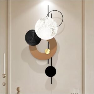 HEBOIX Large Metal Wall Decor Modern Metal Wall Art 3D Wall Sculptures Handmade Wall Hanging Decoration for Living Room Dinning Room Bathroom Entryway Kitchen Office (19”Lx39”W)