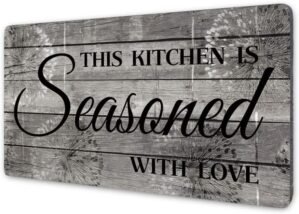 Rustic Kitchen Decorations Wall Art, Farmhouse Decor Printed Wood Plaque Signs Wall Decor 16″ x 8″