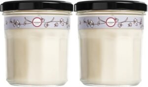 MRS. MEYER’S CLEAN DAY Lavender Soy Candle, Garden-Inspired Aromatherapy Homekeeping, 35 Hour Burn Time, Made with Essential Oils, 7.2 oz Large Glass Jar Candles (Pack of 2)