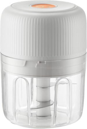 Electric Garlic Chopper, 250ML Food Chopper USB, Mini Vegetable Chopper, Garlic Mincer, Onion Chopper, Portable Small Food Processor (white), EDR00101