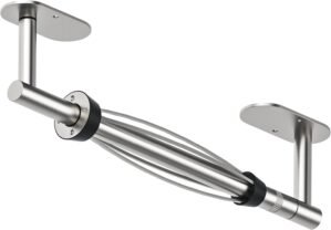 Paper Towel Holder Under Cabinet, Single Hand Operable Roll Holder with Damping Effect,No Drilling or Wall Mounted SUS304 Stainless Steel for Kitchen Bathroom (Sliver)