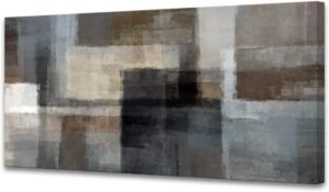 Cao Gen Decor Art A62450 Canvas Prints Abstract Wall Art Print Paintings Grey and Brown Home Decor Framed Ready to hang for Living Room Bedroom and Office Home Kitchen Artwork