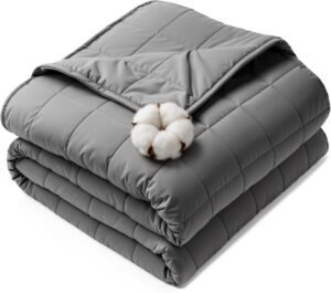 HCOIW Weighted Blankets for Adults – 15lbs,60” x 80”Queen Size Heavy Blanket for Sleeping, Machine Washable, Soft and Breathable Cooling Blanket with Premium Glass Bead,All-Season