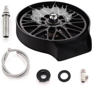 Black Glass Rinser for Kitchen Sink, Stainless Steel Universal Sink Bottle Washer for Baby Bottle, Wine Glass glass-washers