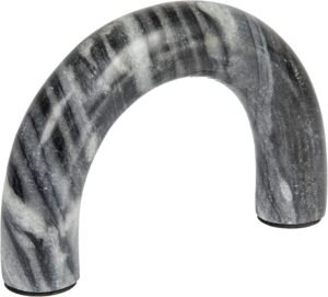 Creative Co-Op Marble Arch Tabletop Shelf, Grey Accent Decor
