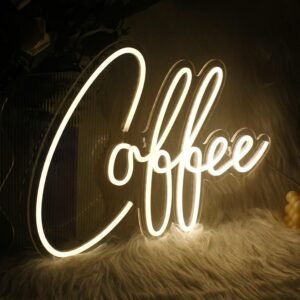 Ineonlife Coffee Neon Sign, Coffee Bar Sign for Wall Decor, Led Neon Light Up Signs for Cafe Shop Station Kitchen Corner Club Store Window Decor Party Gifts (15.9″x11.8″)