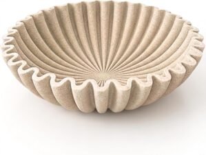 OAKOA Large Decorative Bowl for Home Decor – Purse Bowl Decor – Key Bowl for Entryway Table – Coffee Table Bowl – Organic Modern Home Decor