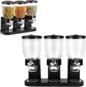 Cereal Dispenser Countertop,2L Large Capacity Dry Food Dispenser with Secure Rotary Knob, Cereal Containers Storage,Candy Dispenser,Multipurpose Kitchen Food Organizer For Grain,Nuts,Candies,Beans