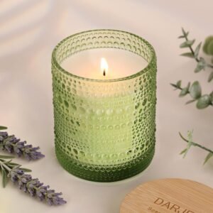 Eucalyptus & Sage Soy Scented Candles for Home- 10oz 68H Natural Soy Wax Aromatherapy Jar Candle with Strong Scent, Decorative Aesthetic Candles for Relax, Meditation, Bathroom, Luxury Gift for Women