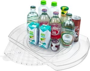 Incostar 360° Rotating Lazy Susan Turntable – Multifunctional Rectangular Organizer 16.5″ x 11.1″ for Refrigerator, Cabinet, Pantry, and Kitchen Countertop (1 Pack)