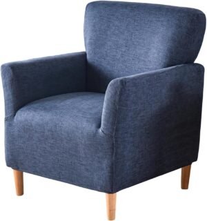 HAOYONG Banquet Armchair Slipcover Stretch Velvet Chair Covers 1-Piece Armchair Sofa Covers Soft Arm Chair Cover Removable Washable Single Couch Covers Furniture Protector for Living Room – Set of 1