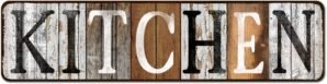 Art Rustic Farmhouse Kitchen Wall Decor Prints for Dining Room Home Kitchen Signs Wall Decor (Kitchen, 4″x16″)