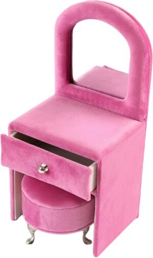 CONCISE Adult Dollhouse Furniture 1/6 1/12 Scale Miniature Velvet Sofa Hidden Jewelry Box for Women 14+ Collectors Ring Earring Necklace Bracelet Trinket Keepsake Storage Diorama Model Kit Display