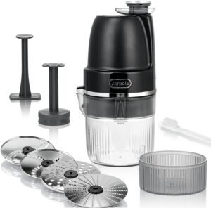 4 in 1 Electric Grater, Potato Grinder for Mashed Puree, Home Kitchen Vegetables Chopper, Suitable for Homemade Hash Brown, Spices Veggies Fruits Nuts Biscuits, Black