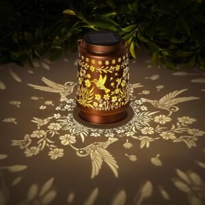 Hummingbird Solar Lanterns Outdoor Waterproof,Garden Decor Metal Hanging Decorative Solar Lights,Mothers Day Gifts,Birthday Gifts for Women Mom Grandma，Gardening Gifts for Yard, Patio, Lawn, Tabletop