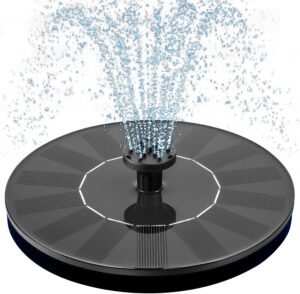 Mademax 1W Solar Bird Bath Fountain Pump, Solar Fountain, Free Standing Floating Solar Powered Water Fountain Pump for Bird Bath, Garden, Pond, Pool, Outdoor