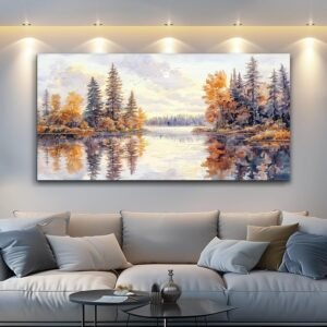 PHAOHUAXM Abstract Ink Landscape Painting Wall Art Painting Modern Canvas Print Natural Landscape Art Pictures Living Room Dining Room Wall Decor Bedroom Office Home Decoration Aesthetics 20×40 In