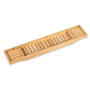 Bamboo Large 28.7″ Long Slatted Bathtub Tray – By Trademark Innovations