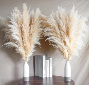 10 Stems 30″ inch Dried Pampas Grass Decor Tall, Large Pompas Grass, Boho Neutral Home Decor Bouquet, Fluffy Pampass Grass for Floor Vase Wedding Floral Arrangements Wall Farmhouse Table Decor