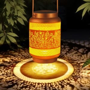 Solar Lanterns Outdoor Waterproof Birthday Gifts for Women Men Grandma Metal Hanging Solar Lights for Outside Patio Yard Festival Pathway Backyard Porch Landscape