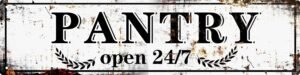 Retro Tin Metal Sign Pantry Statement Farmhouse Bathroom Wall Decor for Home Vintage Bar or Dorm Unique Gift Idea for Friends 4×16 in