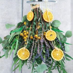 105 PCS Mixed 6 Kinds Dried Eucalyptus & Lavender Flowers Bundle for Shower,17”Natural Real Fresh Preserved Eucalyptus Leaves and Lemon Shower Hanging Plants, Home Bathroom Decor