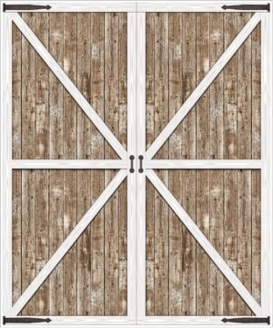 Beistle 6′ x 5′ Rustic Western Barn Door Photography Background Farm Theme Photo Shoot Backdrop For Birthday, Baby Showers, Wedding Day Décor